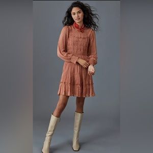 NWT Anthropologie Dalia Smocked Mini Dress